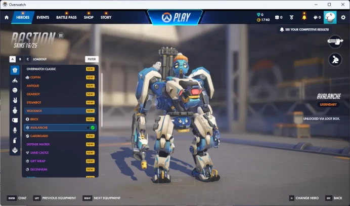 16220 COMPETITIVE POINT/10 Golden Weapons/BRICK/SNOW ANGEL/Overwatch 2/Full Mail Access/see the picture / Please Read Description / vtoje