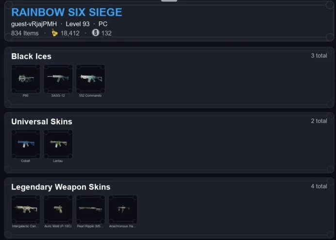 Level 93 | 2x Silver | 3 Black Ice | 2 Universal | 4 Pro League | #5958