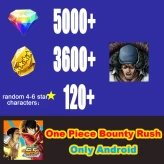 Global [Android/Only] [EX KUZAN] [5000+Gems] [3600+Golden Fragments] [120+ Random 4-6 Star Characters]