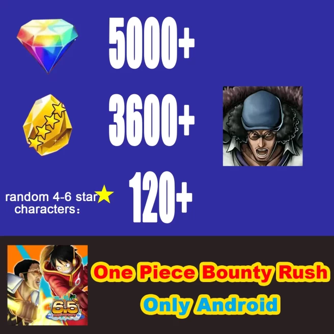 Global [Android/Only] [EX KUZAN] [5000+Gems] [3600+Golden Fragments] [120+ Random 4-6 Star Characters]