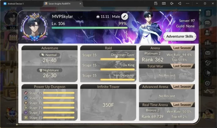 Global |1 EX7(Gelidus TC1)|34 TC6(Wukong,Radgrid,Pallanus,Alice,Yeonhee,Kyle, Etc)|6K Ruby|1 LegCost|BLESPERM|Netmarble|7KR051B