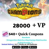 [Global] Starter | | 28000+ VP | 540+ Quick Coupons | Random (Dragonite+Raichu+Machamp+Raichunite X+Raichunite Y)