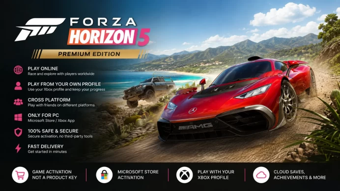 FORZA HORIZON 5 Premium Edition Online ◈ Microsoft Store ◈ Play From Your Own Profile ◈ Cross Platform ◈ Only For PC ◈ 100% Safe ◈ Fast Delivery