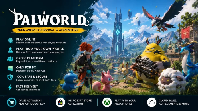 PALWORLD Online ◈ Microsoft Store ◈ Play From Your Own Profile ◈ Cross Platform ◈ Only For PC ◈ 100% Safe ◈ Fast Delivery