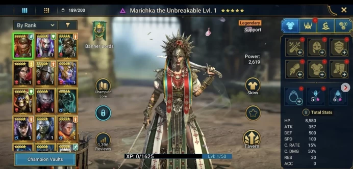 Marichka + 10000 Gems + Michelangelo + Alice + Scyl + Ultimate Death Knight + Visix | Leg 13-18 | Epic 10-20 | LV.6 | iOS/PC/Android | | M