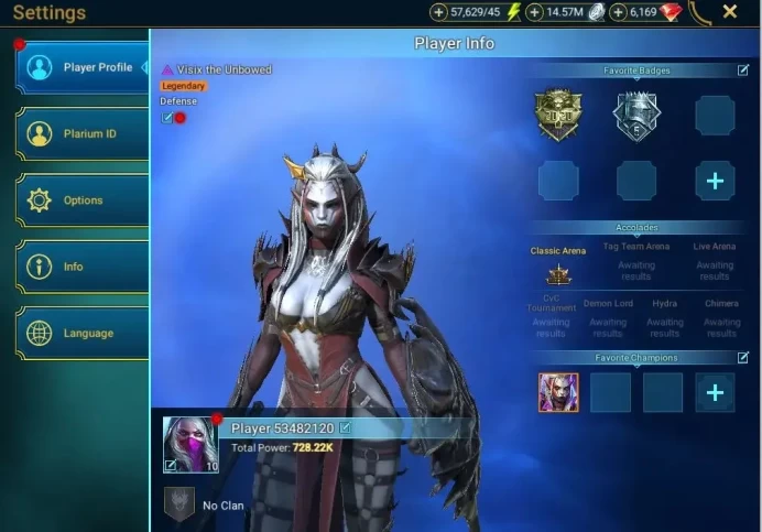 Lv 10|Power 728K|1 Mythic(Nais)|31 Legend(Wukong,Xenomorph,Alice,Ninja,Michelangelo,Etc)|6,169 Gem+57K Energy|Take Mail|RSL1605