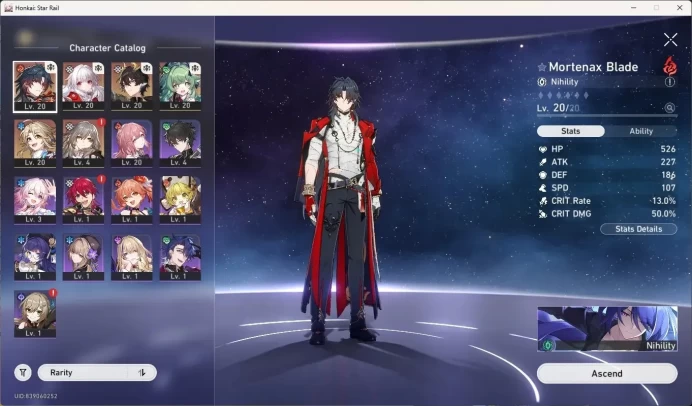 ASIA|TL 7|4 Char Limited [Mortenax Blade,Sparkle,DanHeng Permansor Terrae,Huohuo|Check SS HSR618B