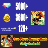 Global [Android/Only] [Zoro & Sanji] [5000+Gems] [3600+Golden Fragments] [120+ Random 4-6 Star Characters]