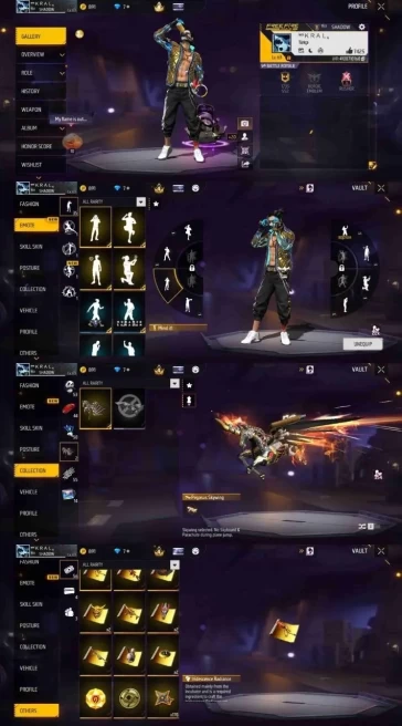 2077 - iOS Android - MENA - Level 63 - 284 Set - 1 Upgrade Gun - Car skin - Old set - Lightning set - Booyah pass - Pegasus skywing