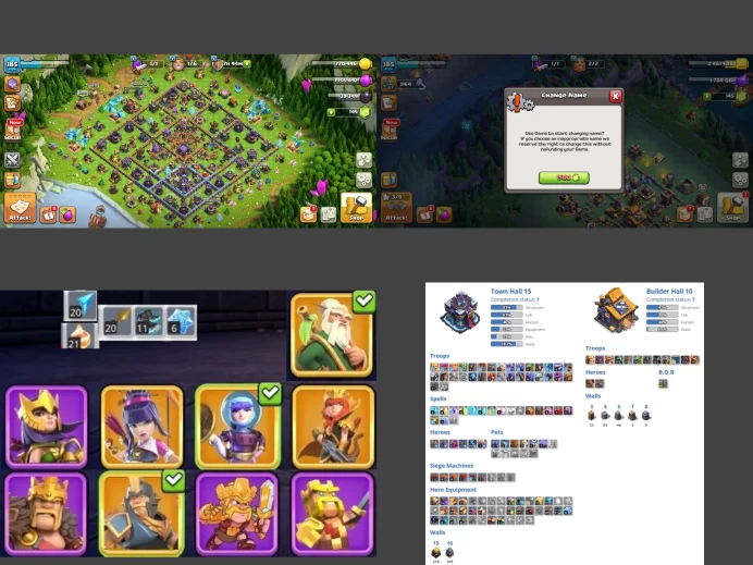 ■TH:15 (64%) (GemValue:$13095) ■Heroes: K71 Q72 W47 C26 P50 D2 ■EE:5 ■Skins:9 ■BH:10 ■Full Access ■Instant Delivery ■A7216 _____________________