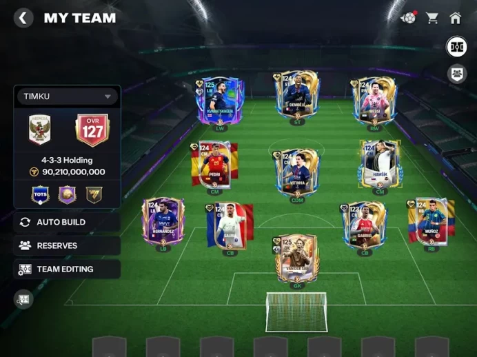 FCM53: FC FIFA MOBILE /All Platform Global - Over 127/90 B Value - 1,7B gold - 3.3k Gems