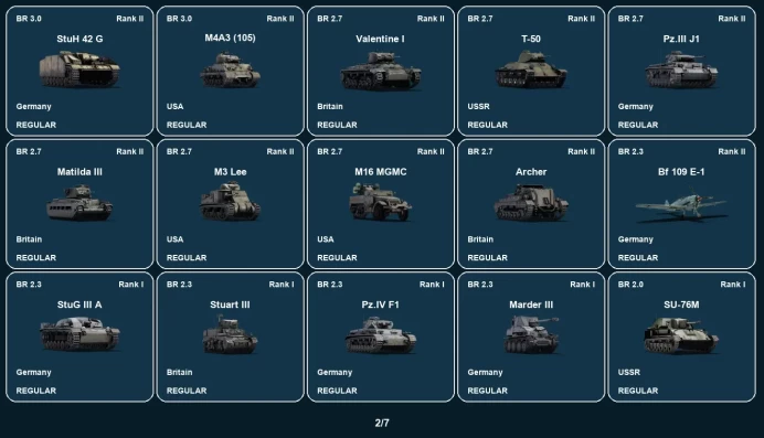 [STEAM] RANK 3 | Tiger H1 | VK 3002 (M) | M6A1 | ◐Bf 109 F-4 | T-34 (1942) | Pz.IV H | T-34 (1940) | Sd.Kfz.234/2 | M4A1 | M4 | KV-1 (L-11)