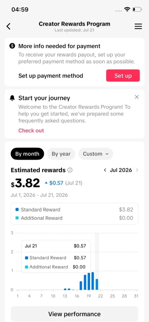 Instanly Delivery/ Monetized 43K Real Followers+380K Real Likes Account/ Creator Rewards Program Activated/ Full Access