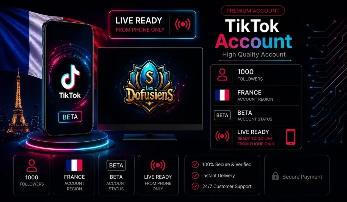 | FRANCE Account Beta Enabled | real 1000 followers |Full Mail Access |Auto Delivery | Live available|