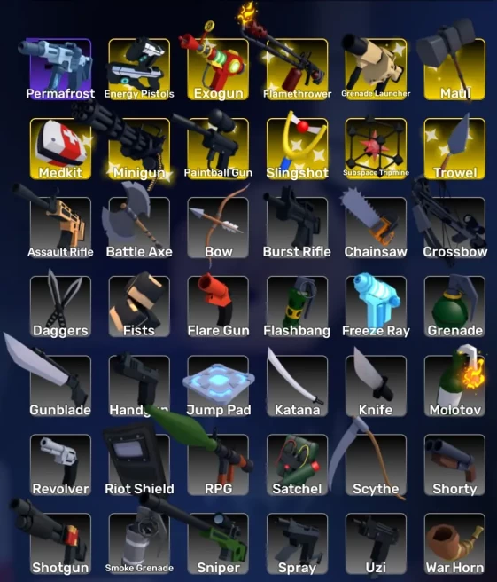 (ROBLOXRIVALS) ROBLOX3812//ACCOUNT WITH RIVALS FAT! /LOTS OF WEAPONS /139 lvl Permafrost Keynais
