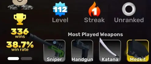 (ROBLOXRIVALS) ROBLOX3816//ACCOUNT WITH RIVALS ARE FAT / MANY gans / 112 lvl Keyshot Keyzi Shotkey Distortion