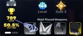 (ROBLOXRIVALS) ROBLOX3818//ACCOUNT WITH RIVALS ARE FAT /MANY gans/ 165 lvl Key Spray Permafrost