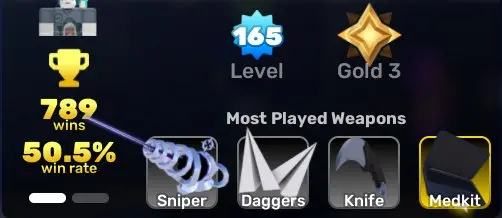 (ROBLOXRIVALS) ROBLOX3818//ACCOUNT WITH RIVALS ARE FAT /MANY gans/ 165 lvl Key Spray Permafrost