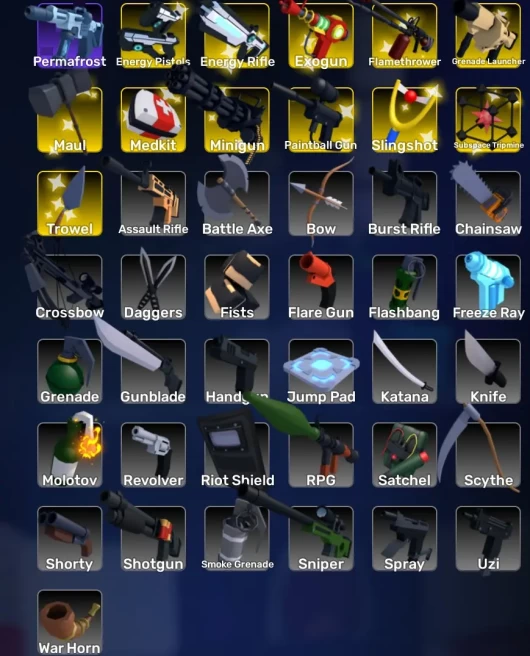 (ROBLOXRIVALS) ROBLOX3818//ACCOUNT WITH RIVALS ARE FAT /MANY gans/ 165 lvl Key Spray Permafrost