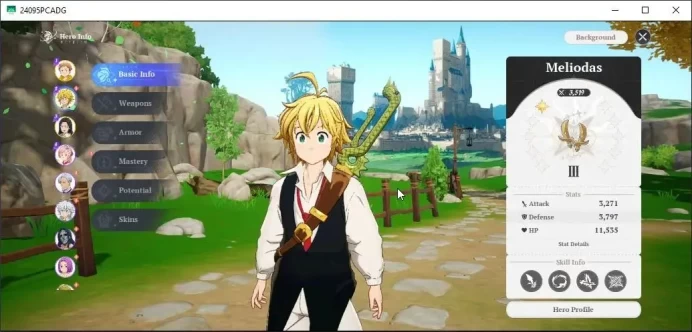 SEA|Lv 28|3 SSR|Meliodas P1,King P1,Guila P1|7,1k Star Fragment|1 SSR Selector|Log Netmarble|Take Mail|Check SS|SDO1171