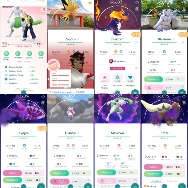 2381 Level 70 Rayquaza100 Groudon100 Zapdos100 PokePark Kanto Japan BG