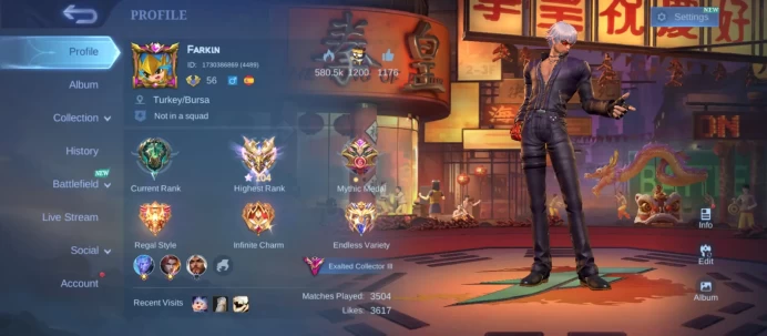 +300 SKINS GUS K + 2 EPIC BASE / EMBLEM MAX