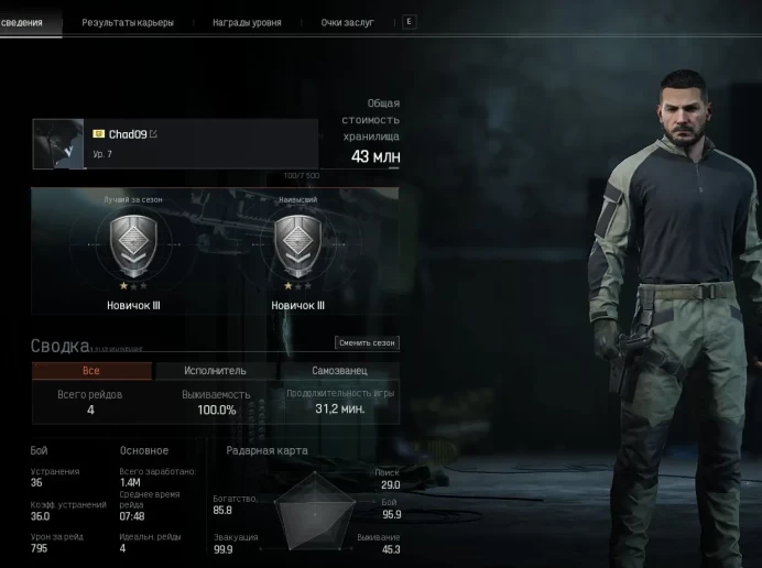 AB82//Arena Breakout Infinite PC 42,800,000 Koens Cash 43,000,000 Stash Level 7 2x3 14 Days Secure Container