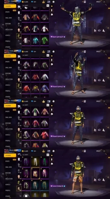 2100 - iOS Android - MENA - Level 63 - 288 Set - 1 Upgrade Gun - Car skin - Old set - Wing Backpack Skin - Booyah pass