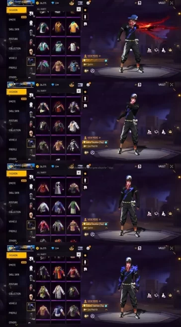 2103 - iOS Android - MENA - Level 59 - 228 Set - 2 Upgrade Gun - Car skin - Old set - Booyah pass