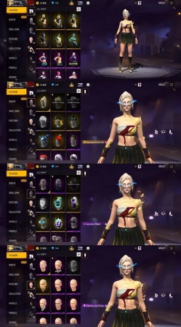2104 - iOS Android - MENA - Level 65 - 169 Set - 3 Upgrade Gun - Car skin - Old set - Booyah pass - Golden Phantom Girl - Dance entrance - Lambo