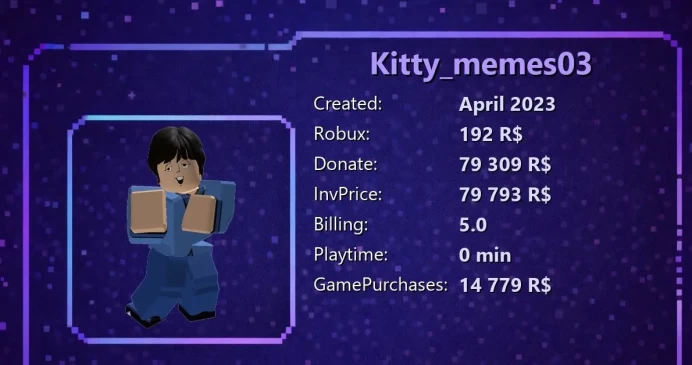 ROBLOX3877//ACCOUNT WITH 【ROBUX】【DONATE ACCOUNT WITH BALANCE 】 /INVENTORY FOR 79.7k+ /FULL ACCESS