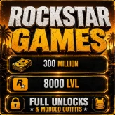 ⚡Enhanced - Rockstar Launcher⚡ 300 MILLION MONEY (30M CASH + 270M HANGAR ASSETS) 8000 LVL ✅Modded outfits ✅ALL UNLOCKS ✅MAX STATS
