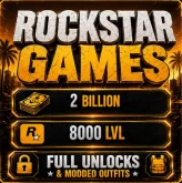 ⚡Rockstar Launcher⚡ 2 BILLION MONEY (30M CASH + 2.0B HANGAR ASSETS) 8000 LVL ✅Modded outfits ✅ALL UNLOCKS ✅MAX STATS
