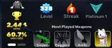 (ROBLOXRIVALS) ROBLOX3995 //ACCOUNT WITH RIVALS /LEVEL 328 /348 KEYS /DIAMOND WRAP /8STY CHARM /TOP WEAPONS /SKINS /2444 WINS
