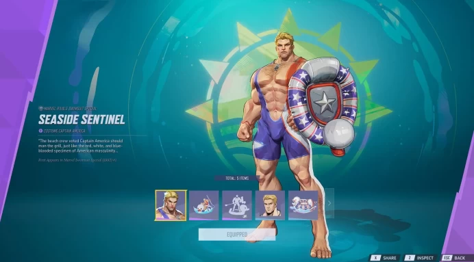 MR139//SeaSide Sentinel Captin America Summer Bundle 2250 UNITS 5 Skins