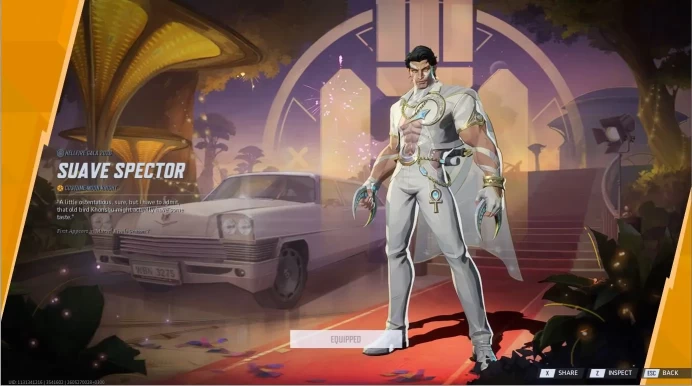MR141//Suave Spector MoonKnight Legandary Skin Hellfire Gala Mini Battle Pass 1100 Units