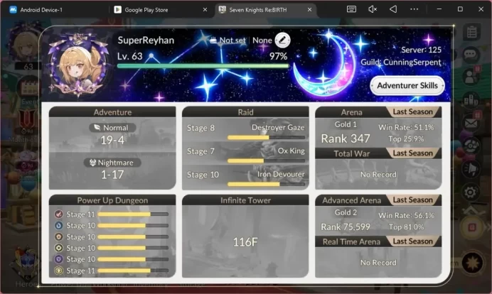 Global | 2 EX7 (Melia, Gelidus) | 4 TC6 (Kyle, Vanessa, Teo, Pascal)| Ruby 1K | Netmarble | 7KR059B