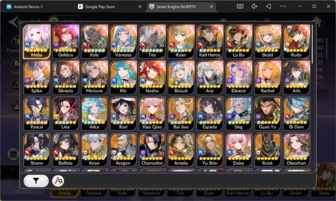 Global | 2 EX7 (Melia, Gelidus) | 4 TC6 (Kyle, Vanessa, Teo, Pascal)| Ruby 1K | Netmarble | 7KR059B