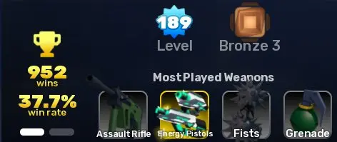 (ROBLOXRIVALS) ROBLOX3997 //ACCOUNT WITH RIVALS /LEVEL 189 /52 KEYS /AUG /ENERGY BUNDLE /TOP WEAPONS /SKINS /952 WINS