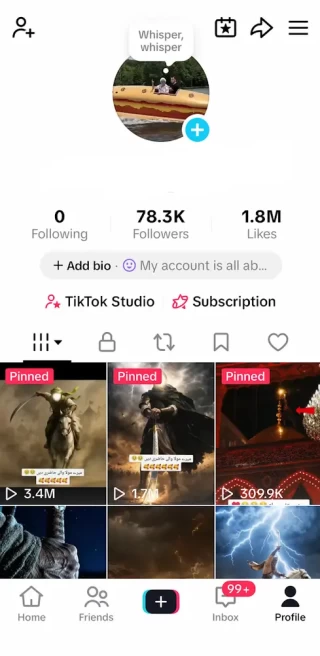 France Monetized Account/ 78K Real Followers+1.8M Real Likes/ Creator Rewards Program Activated/ Live Stream/ Full Access