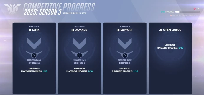 OW407//predict bronze 5 TANK + bronze 3 dps + bronze 5 sup PREDICT Full access