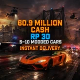 PS4 | 60.9 Million Cash | RP 30 | 5–10 Modded Cars | Full Access Account | Instant Access | Fast Delivery | GCLD1981