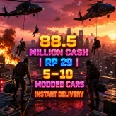 PS4 | 88.5 Million Cash | RP 29 | 5–10 Modded Cars | Full Access Account | Instant Access | Fast Delivery | GCLD1982
