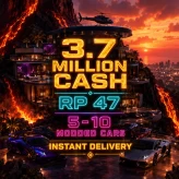 PS4 | 3.7 Million Cash | RP 47 | 5–10 Modded Cars | Full Access Account | Instant Access | Fast Delivery | GCLD1985