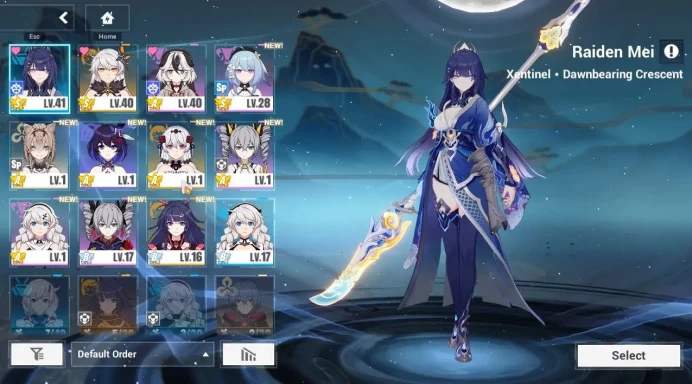 SEA|Lv 43|Raiden Mei Xentinel 3/4,Kiana Kaslana HeVo,Raiden Mei Crimson,Bronya Yamabuki,Griseo|1 AOp+1 ELFs|HI930