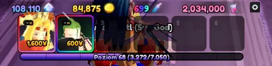 ROBLOX4229 //68 LVL 699 TRAIT REROLLS 108K GEMS 84KGOLD 2KK Iced Tea