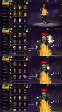 2187 - iOS Android - MENA - Level 54 - 59 Set - 1 Upgrade Gun - Car skin - Old set - Booyah pass - Horse skin