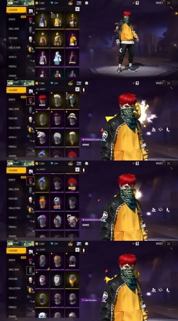 2187 - iOS Android - MENA - Level 54 - 59 Set - 1 Upgrade Gun - Car skin - Old set - Booyah pass - Horse skin