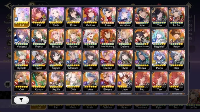 GLOBAL SEA ENDGAME| Full 5/5 Old-7k + 21 TC6+ (IdolYeonhee,LuBu,Freyja,Wukong,Kyle,etc) 13k Ruby+ex-7k Selector|Google (SKR1097)