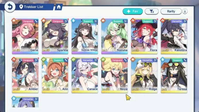 GLOBAL Lvl 15|30K Stellanite|4 SSR 2 Limit|(Suntide Willow,Sparkla),Gerie,Nazuna|9 SR Trekker|1SSR+1Selector Disc|Yostar|SSR1097